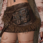 Get trendy with [Blood Supply] Vintage Punk Leather Mini Skirt - Clothing available at Peiliee Shop. Grab yours for $47 today!