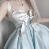 Get trendy with Moonlight Goddess Ribbon Mini Dress -  available at Peiliee Shop. Grab yours for $49.90 today!