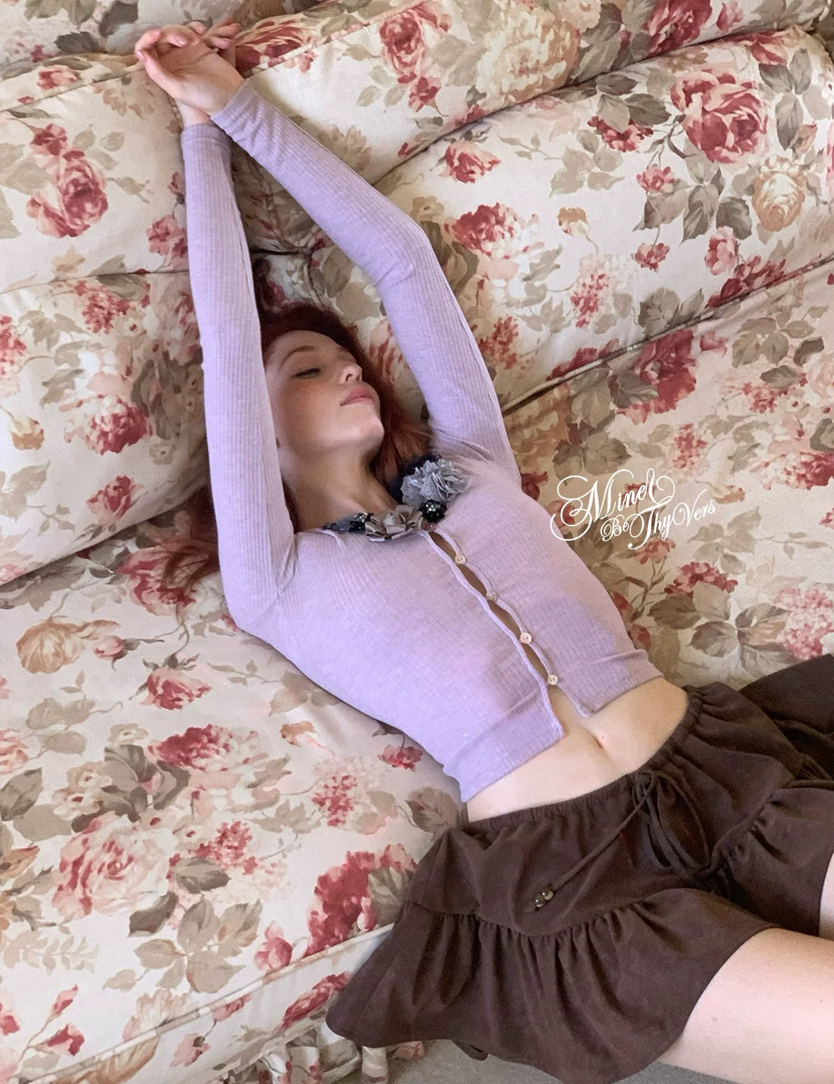 Get trendy with [Mine be thy vers] Flower Knows Knitting Cardigan - Shirts & Tops available at Peiliee Shop. Grab yours for $55 today!