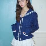 MineBeThyVers Island Sailor Girl Knit Cardigan Sweater