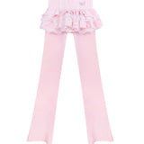 OMI OMI Dreamy Doll Velour Jogger with mini skirt on