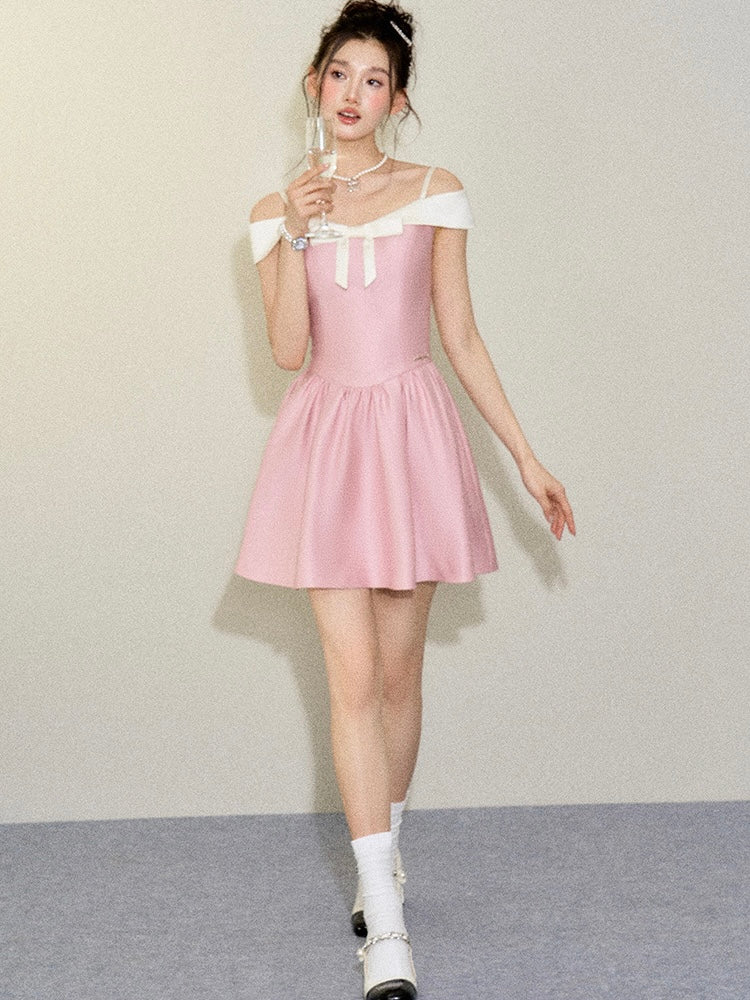 Get trendy with [UNDERPASS] Princess In Pink Mini Dress -  available at Peiliee Shop. Grab yours for $58 today!