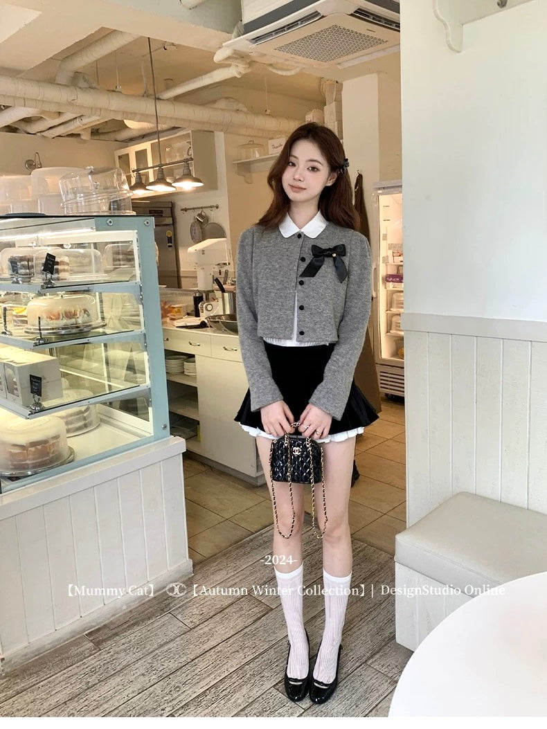 Get trendy with [Mummy Cat] Yoo-jin 유진 Ulzzang Girls Wool Blend Cardigan - Dress available at Peiliee Shop. Grab yours for $59.90 today!