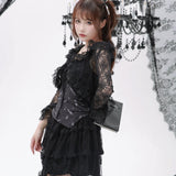 Evil Tooth Midnight Widow Lace Cardigan