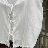 Get trendy with [Tailor Made] Angel Garden Handmade Crop Top Linne Tank -  available at Peiliee Shop. Grab yours for $65 today!