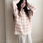 Get trendy with Pastel Cloud Knitting Hoodie Cardigan - Sweater available at Peiliee Shop. Grab yours for $39.90 today!