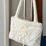 Get trendy with Ballet Core Ribbon Tote Bag - Bag available at Peiliee Shop. Grab yours for $19.90 today!