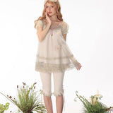 Rose Island Moss Garden Skirt-on Capri Pants Shorts