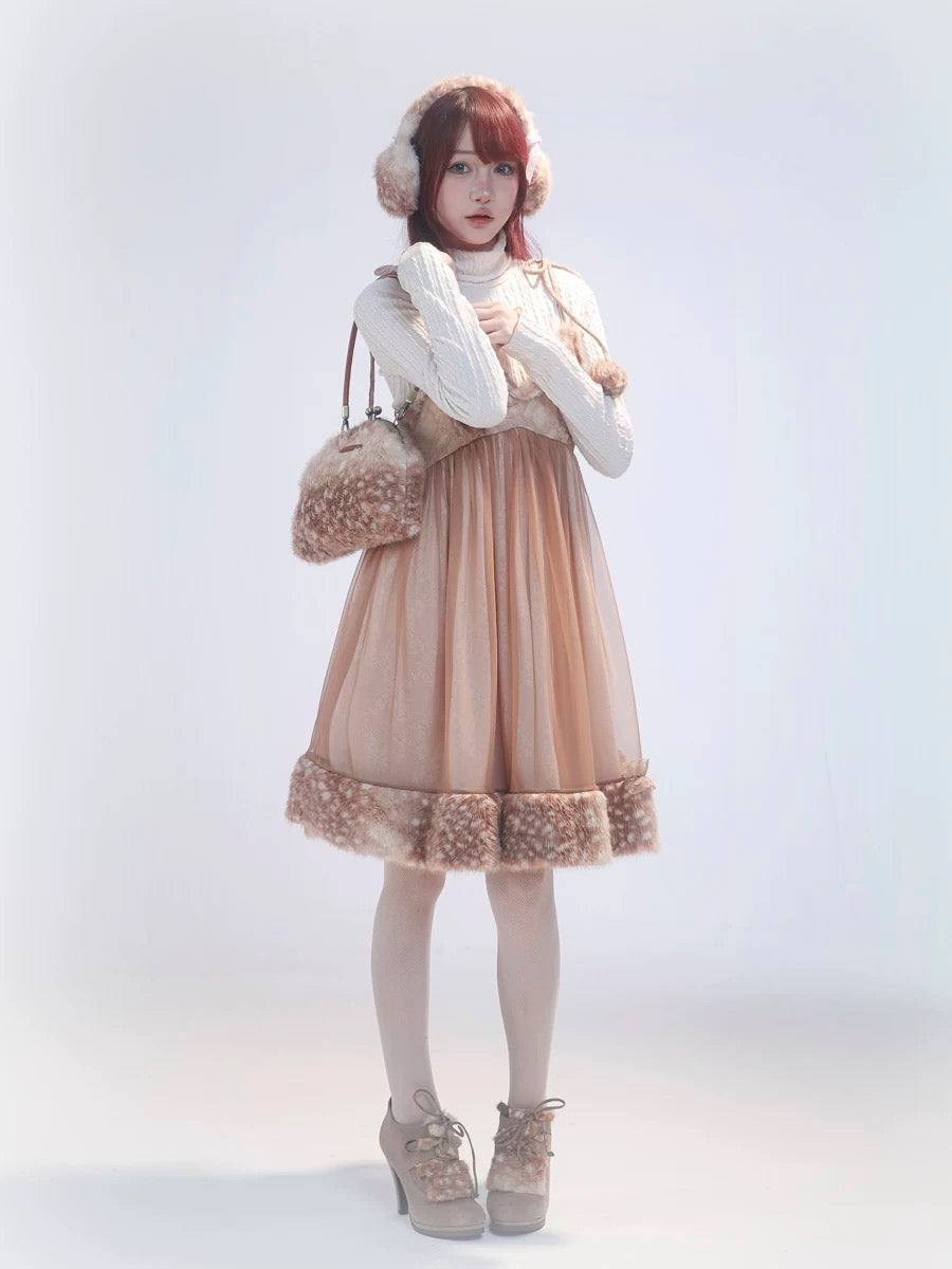 Get trendy with [Rose Island] Fairy Spirit Deer in snow land dress -  available at Peiliee Shop. Grab yours for $64 today!