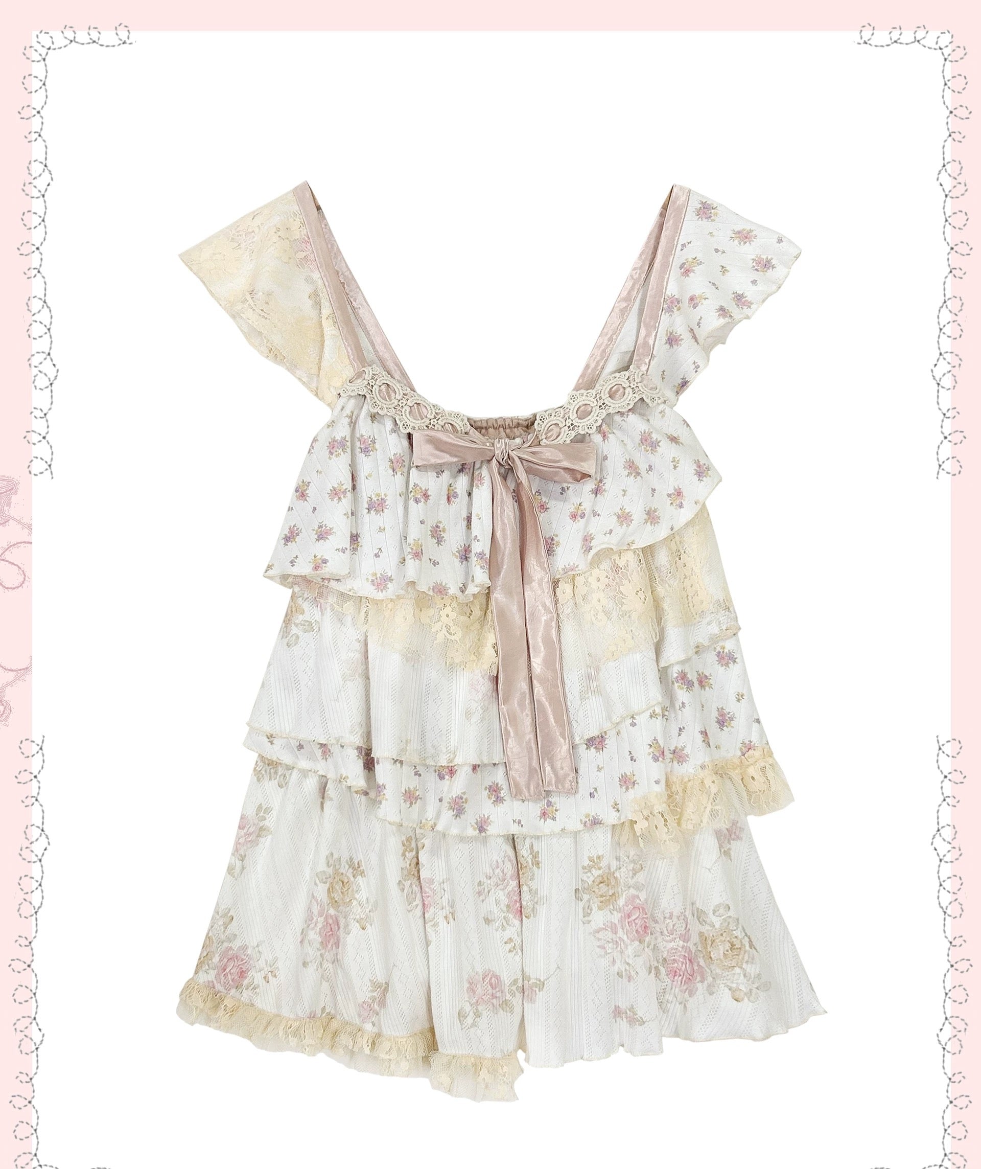 Rose Island Forest Tea Party Floral Mini Dress