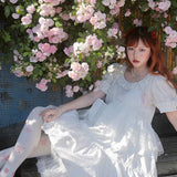 August Unicorn Moon Veil Silk Cotton Dress