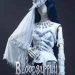 Get trendy with [Blood Supply] Corpse Bride 2024 Halloween Costume Gothic Corset Top with petticoats - Crop Top available at Peiliee Shop. Grab yours for $49.90 today!