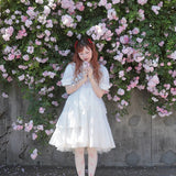August Unicorn Moon Veil Silk Cotton Dress