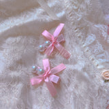 Coquette Pearl Ribbon Hairpin