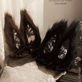 [Pre-order] NoLolita 25SS Lost Dream Faux Fur Ear Bunny Hair Clips Pins Cosplay