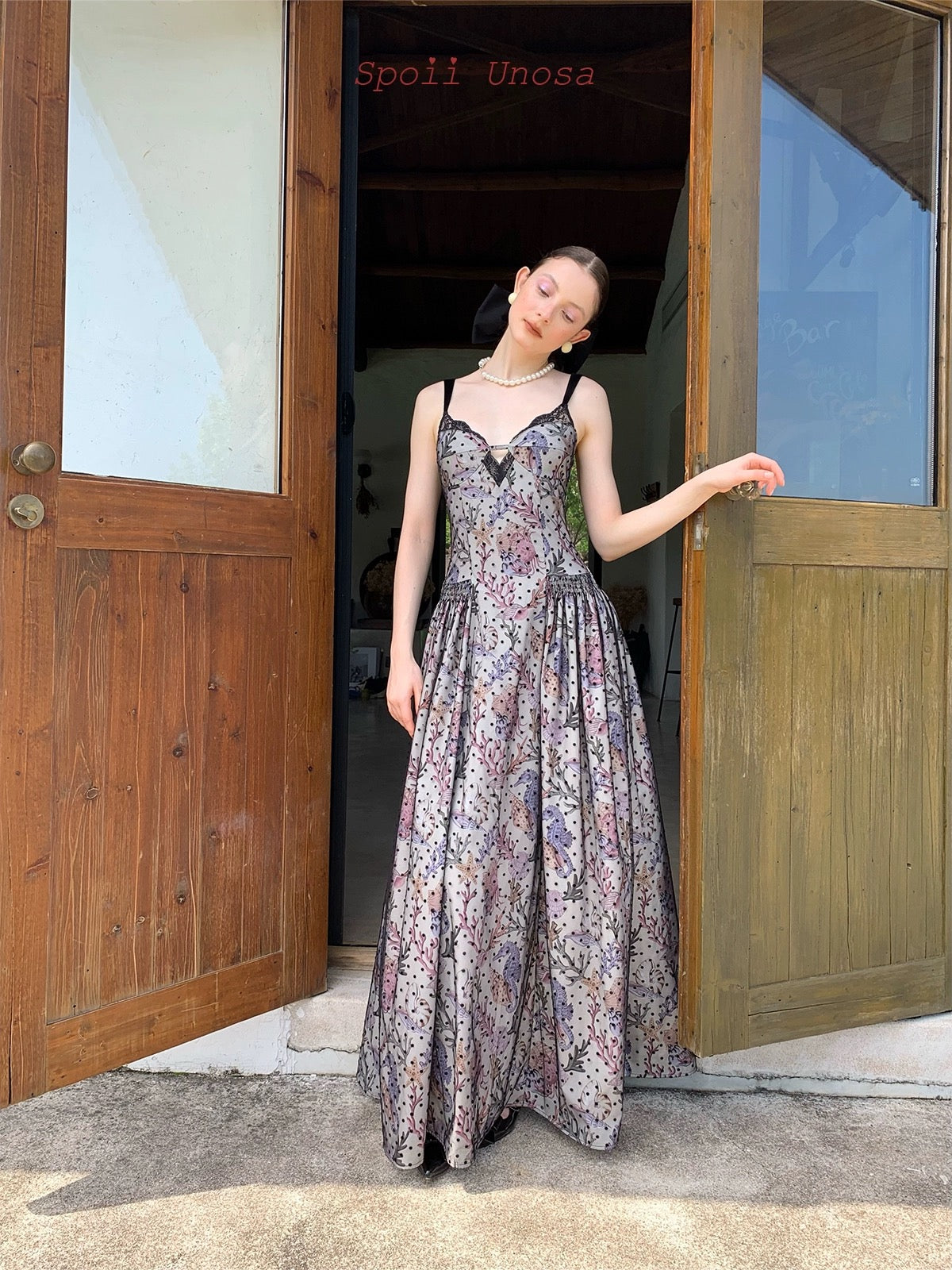 Get trendy with [SPOII UNOSA] Imperial Baroque French Lace Floral MIDI Dress Gown -  available at Peiliee Shop. Grab yours for $78 today!