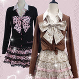 [Evil Tooth] A new era of me - y2k high school girl style JK 2 in 1 Shirt Sweater