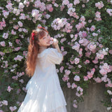 August Unicorn Moon Veil Silk Cotton Dress