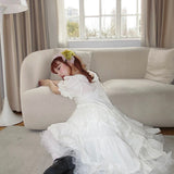 August Unicorn Moon Veil Silk Cotton Dress