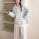 Get trendy with Pastel Cloud Knitting Hoodie Cardigan - Sweater available at Peiliee Shop. Grab yours for $39.90 today!