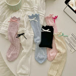 Get trendy with Lucky Girl Ribbon Socks - Accessories available at Peiliee Shop. Grab yours for $6.50 today!