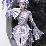 Get trendy with [Blood Supply] Dragon In Wisteria Chinese Lolita Fashion Set Mini Skirt - Skirt available at Peiliee Shop. Grab yours for $59 today!