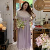 Customized Sewing Diary Handmade Lavender Moon Cotton Dress