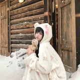 Canmi’s Teddy Dream Cozy Hooded Oversized Sleep Robe