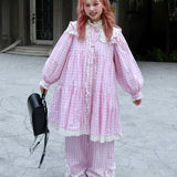 [August Unicorn] The Girl Gingham Babydoll Thin Coat