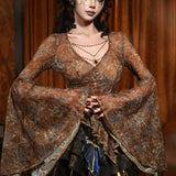 Blood Supply • Golden Hour Baroque Ruffle Blouse