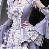Get trendy with [Blood Supply] Dragon In Wisteria Japanese Princess Sleeves - Crop Top available at Peiliee Shop. Grab yours for $36 today!