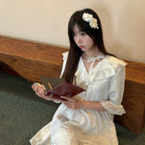 Pacific Position Freesia Memoir Antique Doll Coquette Core Linen Dress
