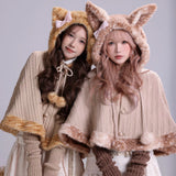 Rose Island Forest Fawn Deer Knit Tote Bag