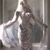 Blood Supply Moonlight Spirit Single Shoulder Strap Floral Corset