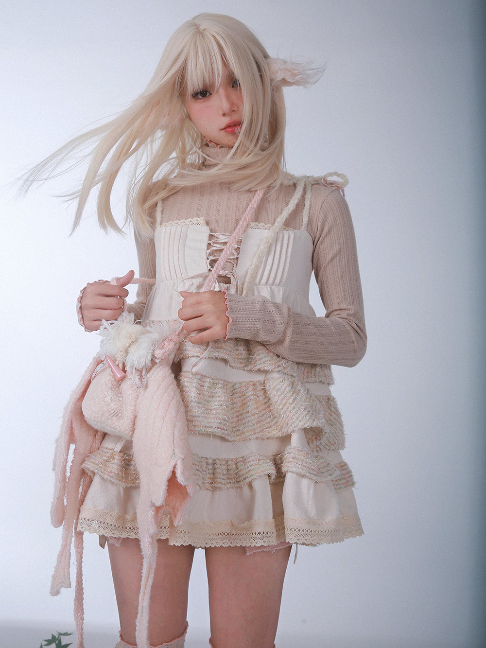 Get trendy with [Rose Island] Doll’s Dream mini dress -  available at Peiliee Shop. Grab yours for $62 today!