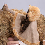 Rose Island Dear Little Zoo Ginger Cat Knit Cape