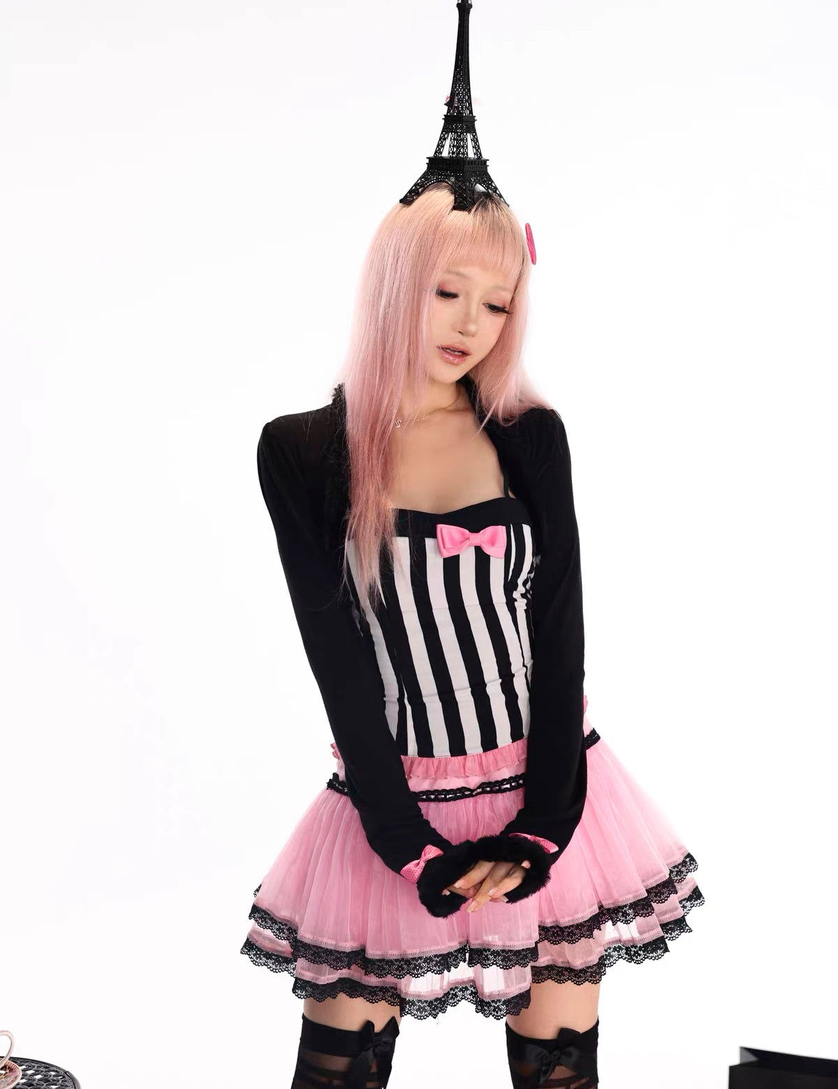 Evil Tooth Paris Girl Gyaru Bolero Shrug Cardigan
