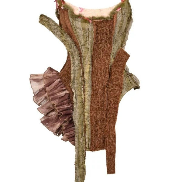 [Blood Supply] Forest Spirit • Sylvan Dryad Wood Fairy Corset Top