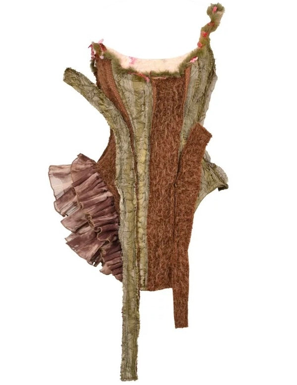 [Blood Supply] Forest Spirit • Sylvan Dryad Wood Fairy Corset Top