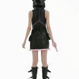 Evil Tooth Cyber Kitty PU Mini Dress