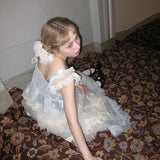 Get trendy with [August unicorn] Blue Moonlight Handmade Drop Top Skirt Set - Dresses available at Peiliee Shop. Grab yours for $89 today!