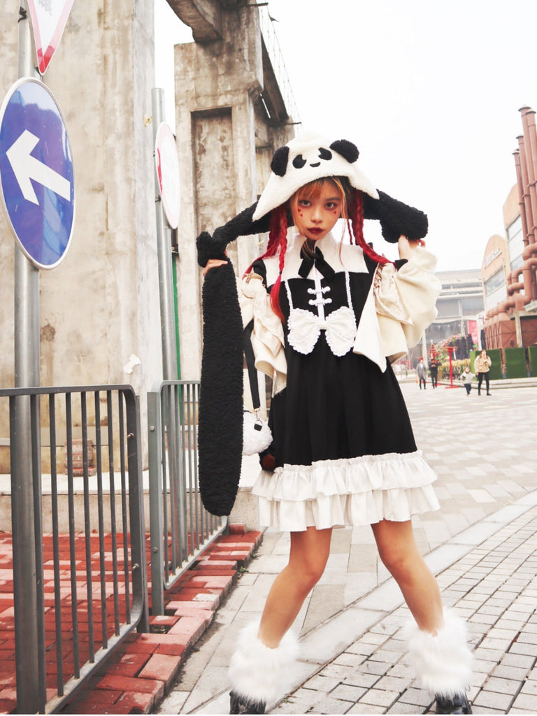 Get trendy with Panda Maid Lolita Dress(with an apron) -  available at Peiliee Shop. Grab yours for $64 today!