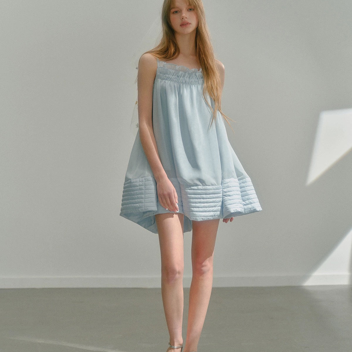 Get trendy with [UNOSA] Baby Blue Mini Dress -  available at Peiliee Shop. Grab yours for $52 today!