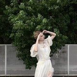 Get trendy with [August Unicorn]Sweetheart Lace  Tulle Skirt - Dresses available at Peiliee Shop. Grab yours for $59 today!