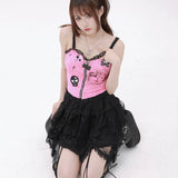 [Evil tooth] Gothic Veil Tiered Mini Lace Skirt