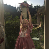 August Unicorn Gingham Sailor Puff Sleeve Dress