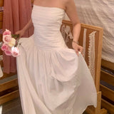[Tailor Made] Sun Kissed Love Handmade Cotton Strapless Bridal Maxi Dress