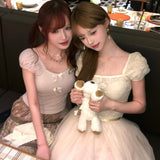 SheepKiss Swan Lake Maxi Tulle Silk Skirt