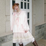 August Unicorn Pink Lace Oversized Sailor Girl Outer