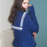 MineBeThyVers Island Sailor Girl Knit Cardigan Sweater